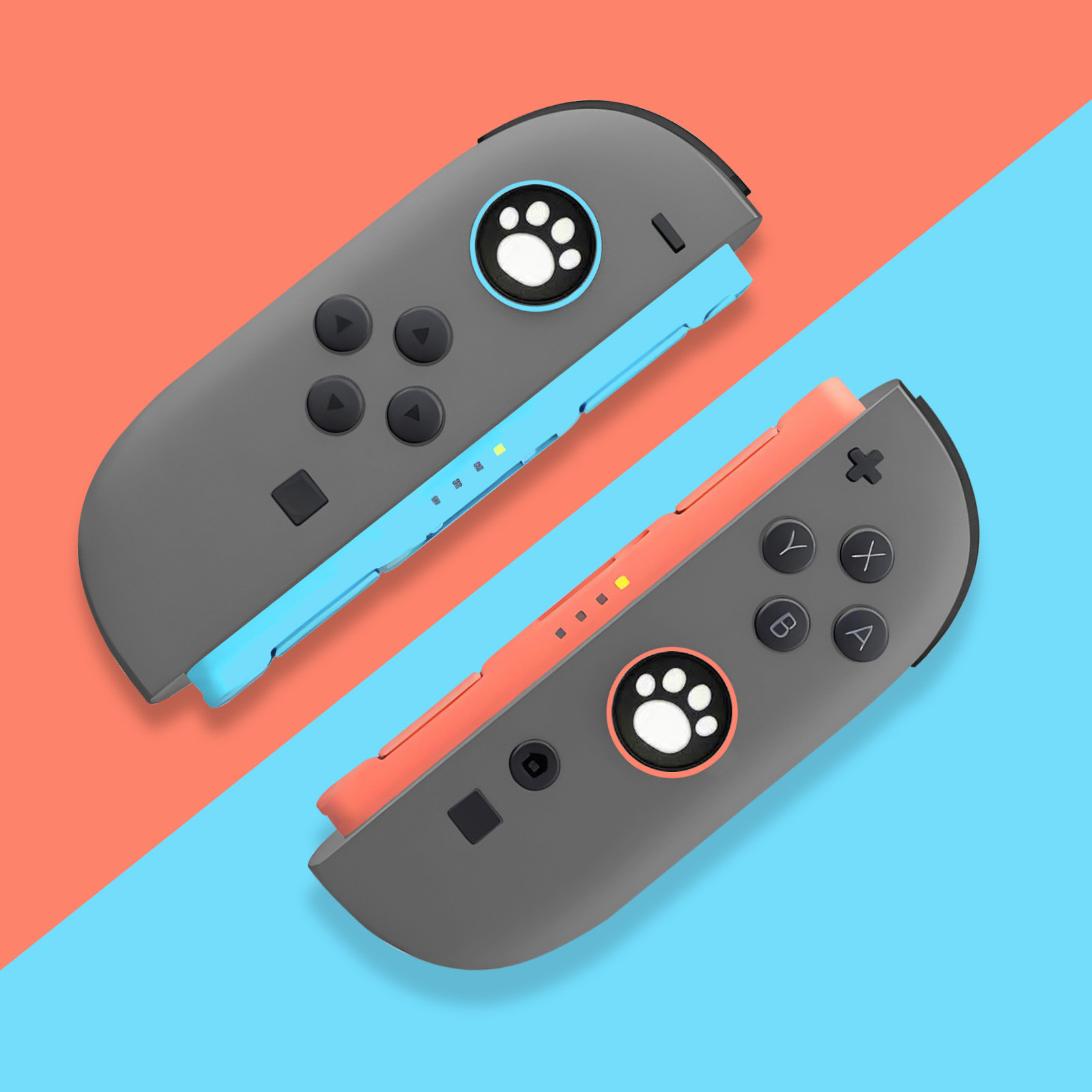 Gaming Kit Accessories Nintendo Switch - 2pcs Cute Cat Silicone Grip Cover