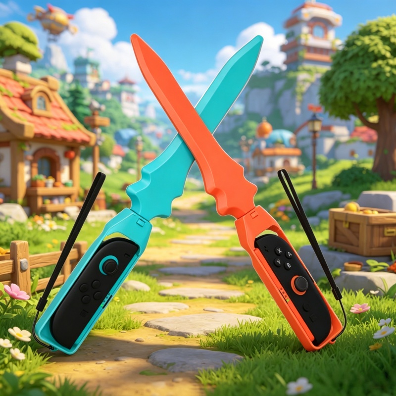 Gaming Kit Accessories Nintendo Switch - 2 Pack Sword-Shaped Controller Grips for