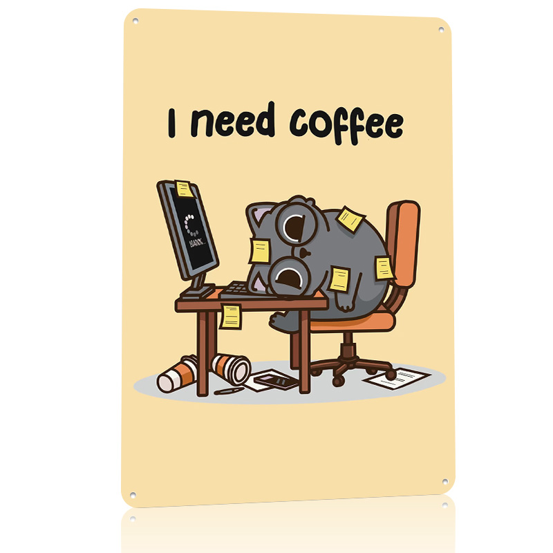 I Need Coffee 3D Texture Metal - đánh giá và giá Gaming Accessories Needed